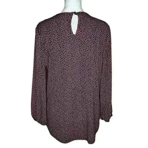 Adrianna papell women's black and red blouse size medium - Picture 2 of 9